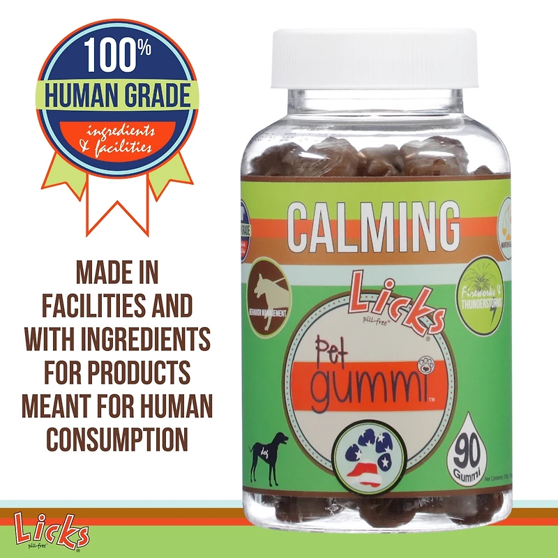 Licks Pill Free Licks Pill-Free Dog Calming Gummies - Zen Calming Aid Supplements for Aggressive Behavior & Nervousness