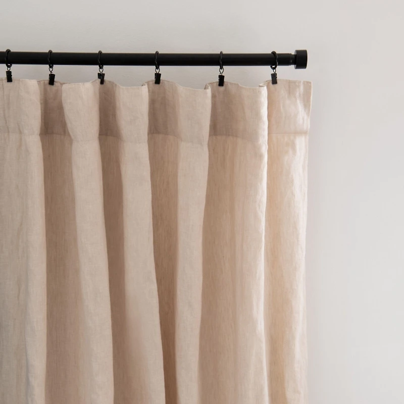 100% French Linen Window Curtain Set