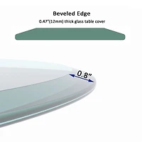 Streamdale 28" Round Tempered Glass Table Top (1/2" Thick)