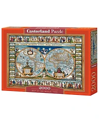 Castorland Map of the world, 1639 2000 Piece Jigsaw Puzzle