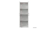 Streamdale 2-Door Kitchen and Wardrobe Cabinet with Partitions