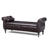 Streamdale 63" Upholstered End Bench with Flip-Top Storage