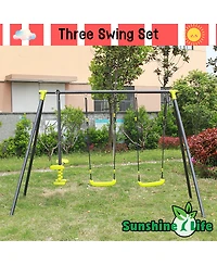 Streamdale Triple Children Swing Set 440Lbs For Outdoors