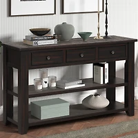 Streamdale 48" Solid Wood Console Table with 3 Drawers