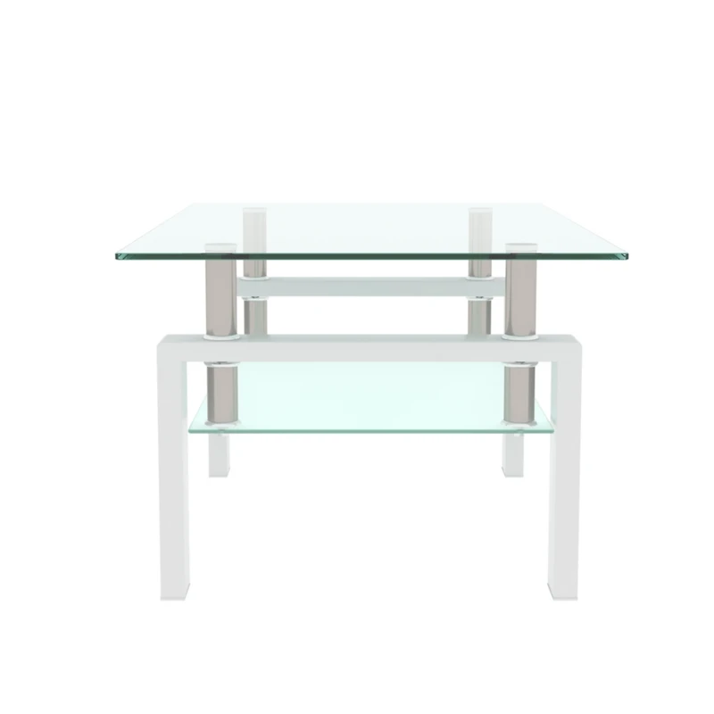 Coffee Table, Clear Coffee Table, Modern Side Center Tables For Living Room, Living Room