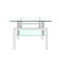 Coffee Table, Clear Coffee Table, Modern Side Center Tables For Living Room, Living Room