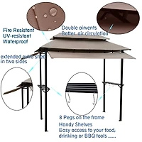 Streamdale 8x4 Grill Gazebo with Canopy & Counter