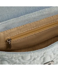 True Religion Quilted Denim Horseshoe Flap