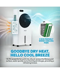 Newair Evaporative Air Cooler and Portable Cooling Fan, Honeycomb Pad Cooling, 1600 Cfm Cyclone Circulation, Top Loading Ice Chamber, 3.16 Gallon Remo