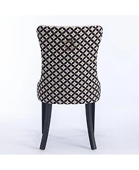 Streamdale Furniture Contemporary Velvet Dining Chairs, Set of 2