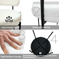 Simplie Fun Set of 2 White Mid Century Dining Chairs