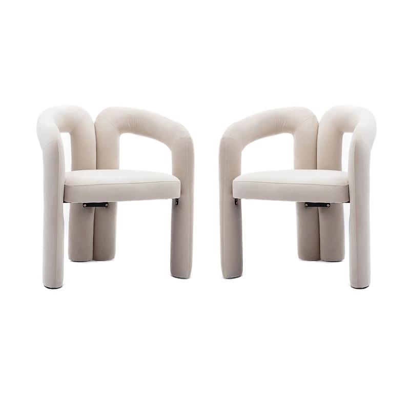 Streamdale Furniture Modern Fabric Upholstered Dining Chairs (Set of 2)