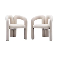 Streamdale Furniture Modern Fabric Upholstered Dining Chairs (Set of 2)