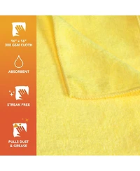 Arkwright Home Smart Choice Microfiber Cloths (12 Pack), 16x16, 49gm, Multi-Purpose, Reusable, Color Options
