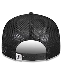 New Era Men's Black Dallas Mavericks Evergreen 9FIFTY Trucker Snapback Hat