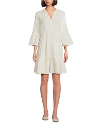 Lands' End Women's Gauze Tiered Dress