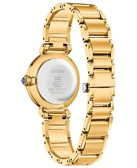 Citizen Eco-Drive Mae Women's Diamond Accent Gold-Tone Stainless Steel Bracelet Watch 30mm