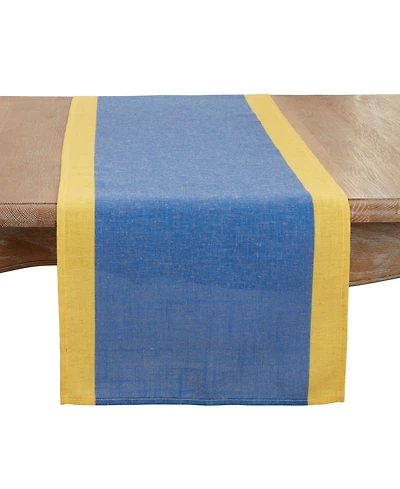 Saro Lifestyle Multicolored Band Table Runner, 16"x72"
