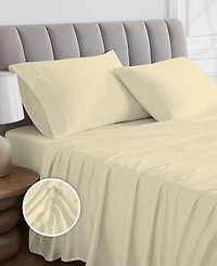 Purity Home Aireolux 1000 Thread Count Egyptian Cotton Sateen 4-Pc. Sheet Set