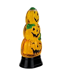 Northlight 14.75" Led Lighted Stacked Jack O' Lanterns Halloween Snow Globe