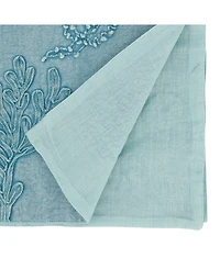 Saro Lifestyle Seashore Stonewashed Detail Table Runner, 16"x72"