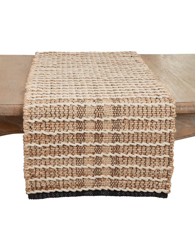 Saro Lifestyle Rope Knotwork Design Table Runner, 16"x72"