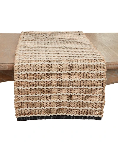 Saro Lifestyle Rope Knotwork Design Table Runner, 16"x72"