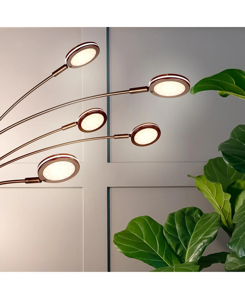 Orion 74" Led Tree Arc Floor Lamp with 5 Adjustable Arms