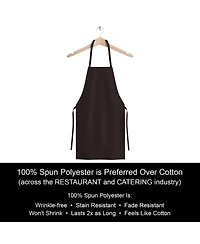 Arkwright Home Mariposa Bib Aprons (12 Pack), 33x30, Spun Polyester, Color Options, Adjustable Ties