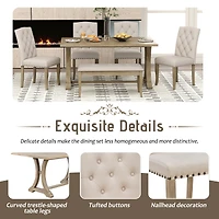 Streamdale Farmhouse 6-Piece Dining Set