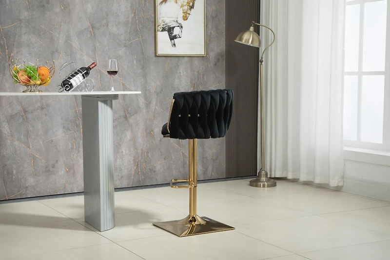 Streamdale Vintage Bar Stools With Back And Footrest Counter Height Dining Chairs