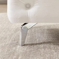 Streamdale Furniture Button-Tufted Ottoman Bench, Upholstered Velvet Footrest Stool Accent Bench For Entryway