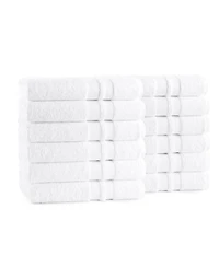 Arkwright Home Magellan Bath Towels (12 Pack), 27x50 in., Soft Ring Spun Cotton, White