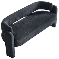 Streamdale 75.59" Wide Boucle Upholstery Modern Sofa For Living Room Dark Grey