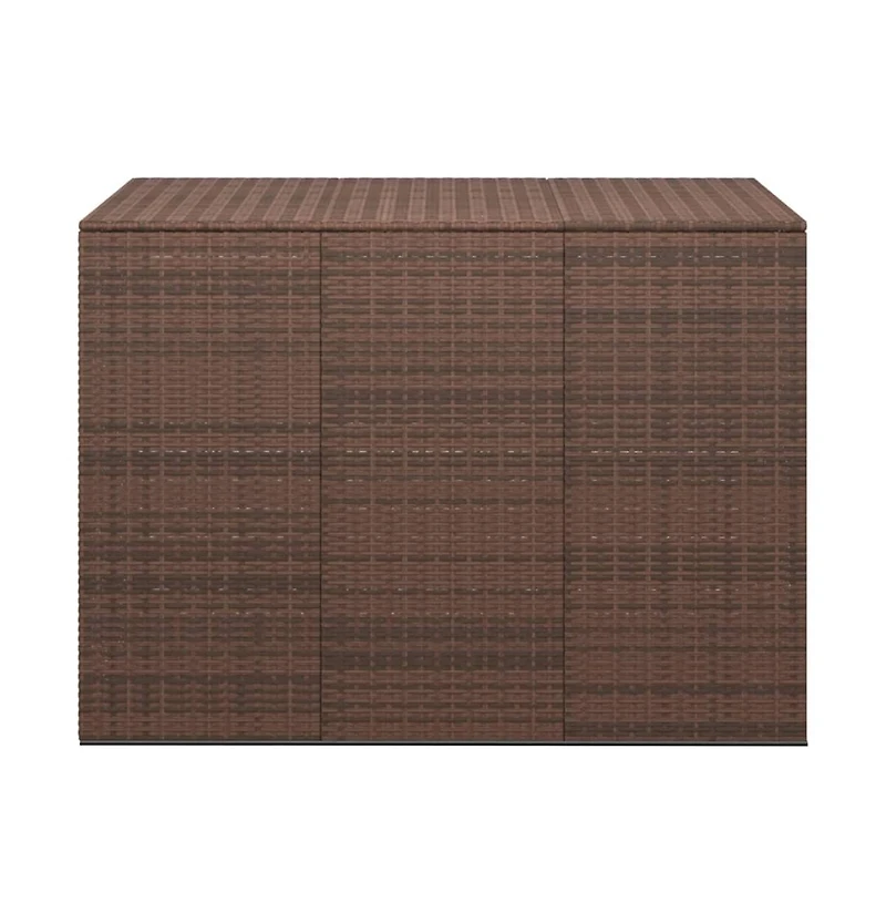 vidaXL Patio Cushion Box Pe Rattan Brown