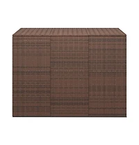 vidaXL Patio Cushion Box Pe Rattan Brown