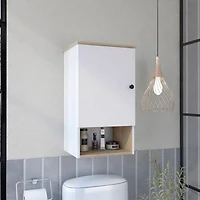 Streamdale Kensington 1-Shelf Medicine Cabinet Light Oak And White