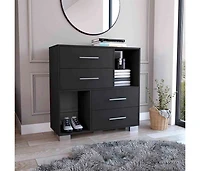 Streamdale Krista Dresser, Two Open Shelves, Four Drawers