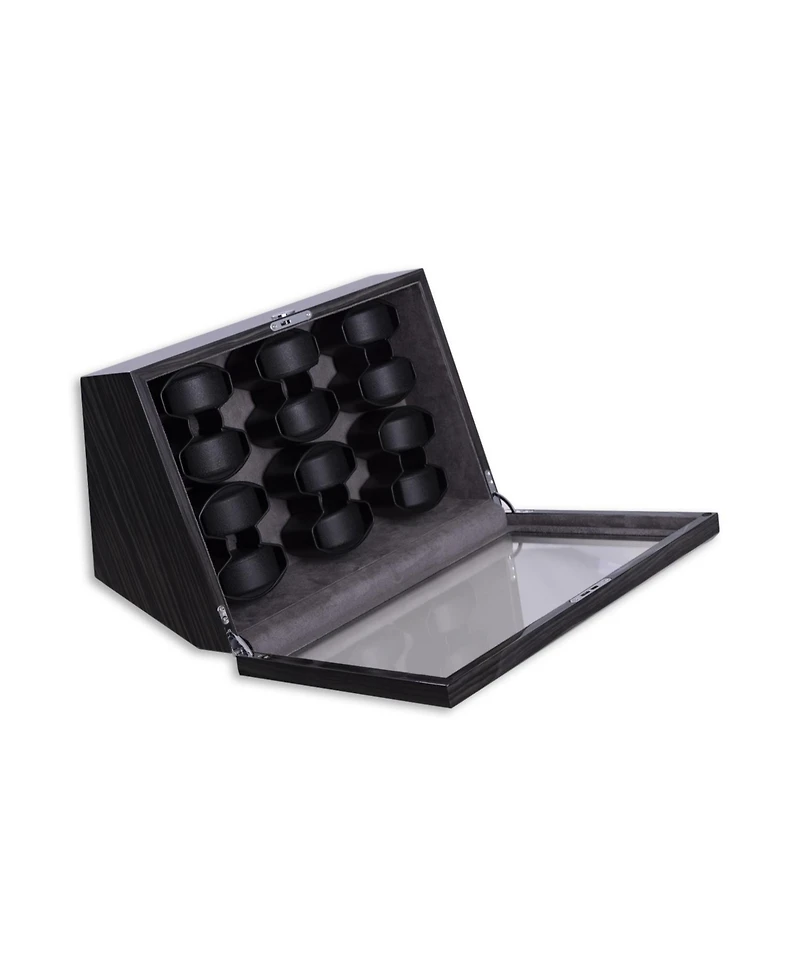 Bey-Berk Polished Ash Wood Twelve Watch Winder