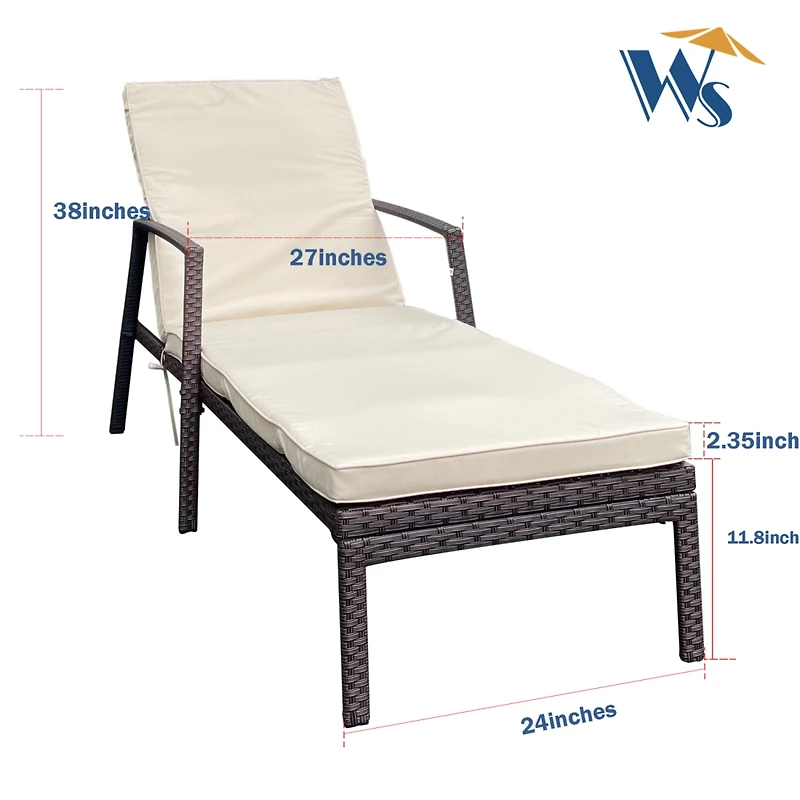 Streamdale Furniture Rattan Wicker Patio Lounge Chairs