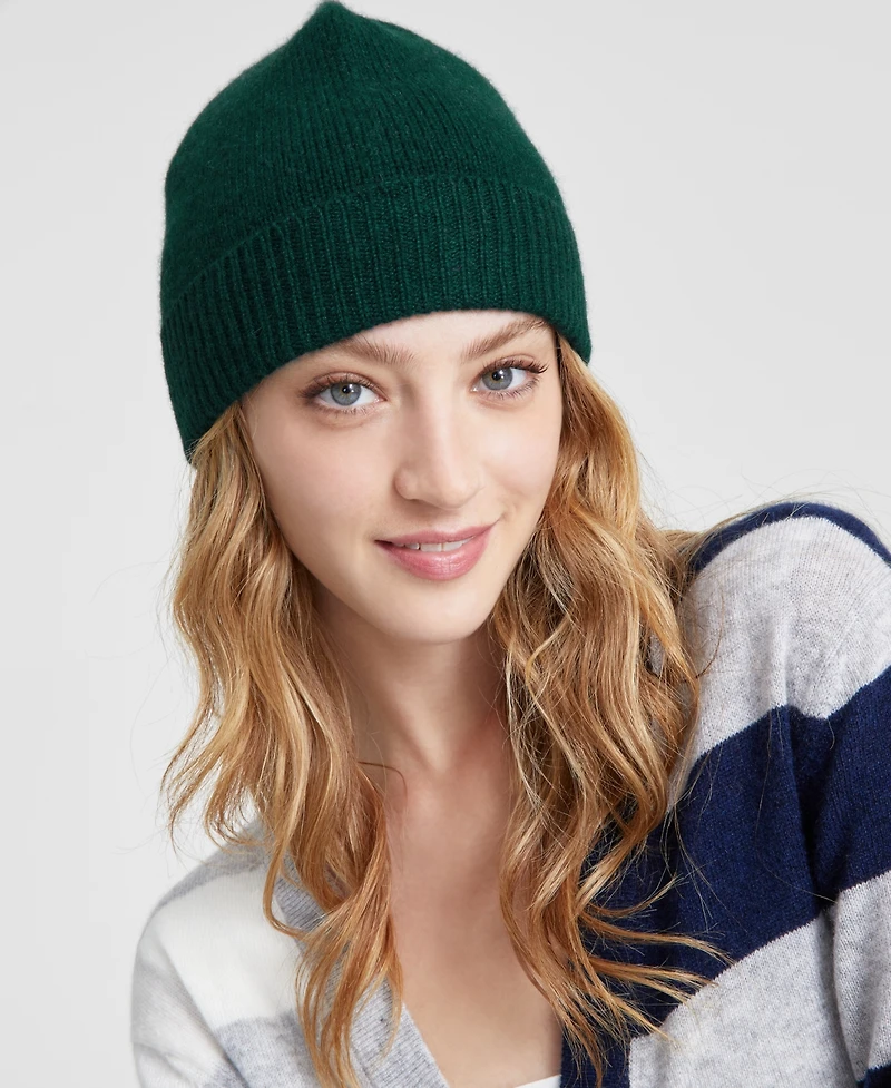 Charter Club 100% Cashmere Cuffed Beanie, Created for Macys
