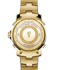 Jbw Men's Jet Setter Platinum Series Diamond (3 ct. t.w.) 18K Gold-Plated Stainless Steel Watch, 50Mm