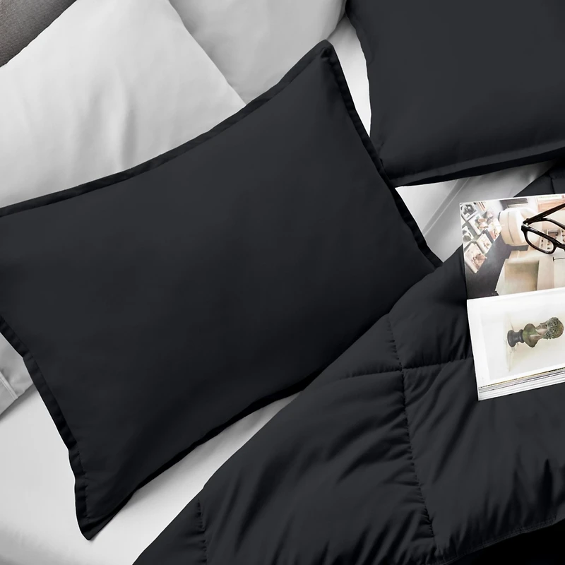 Bare Home Ultra-Soft Double Brushed Pillow Sham Set, Queen