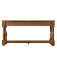 Streamdale 63" Wood Console Table with Drawers & Shelf, Easy Assembly