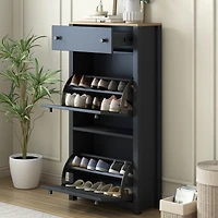 Streamdale Furniture Entryway Organizer with Shoe Cabinet & Rack