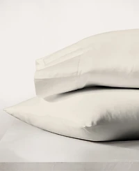 Purity Home 300 Thread Count Brushed Cotton Percale Pillowcase Pair, King