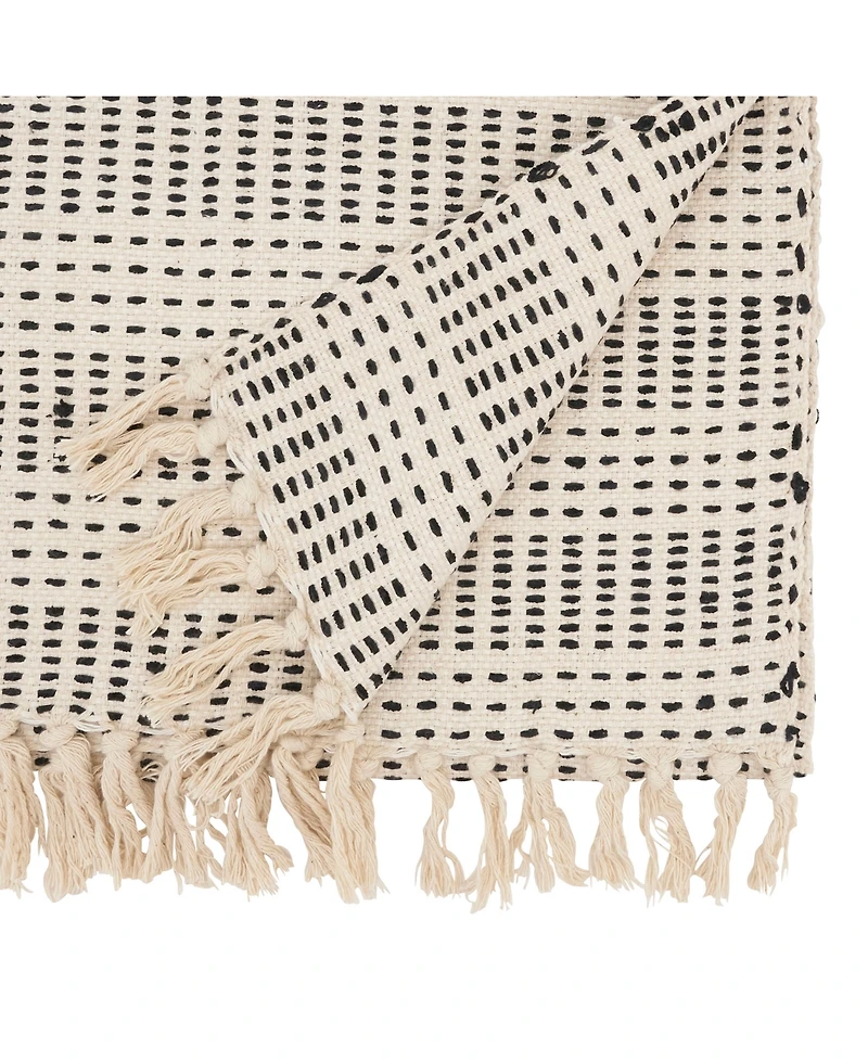 Saro Lifestyle Contemporary Dash Stripe Table Runner, 16"x72"