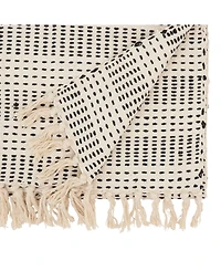 Saro Lifestyle Contemporary Dash Stripe Table Runner, 16"x72"