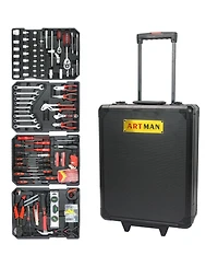 Streamdale Hand Tool Box With 4 Layers Of Toolset And Wheels