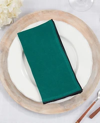 Saro Lifestyle Stonewashed Stitch Border Table Napkins Set of 4,20"x20"